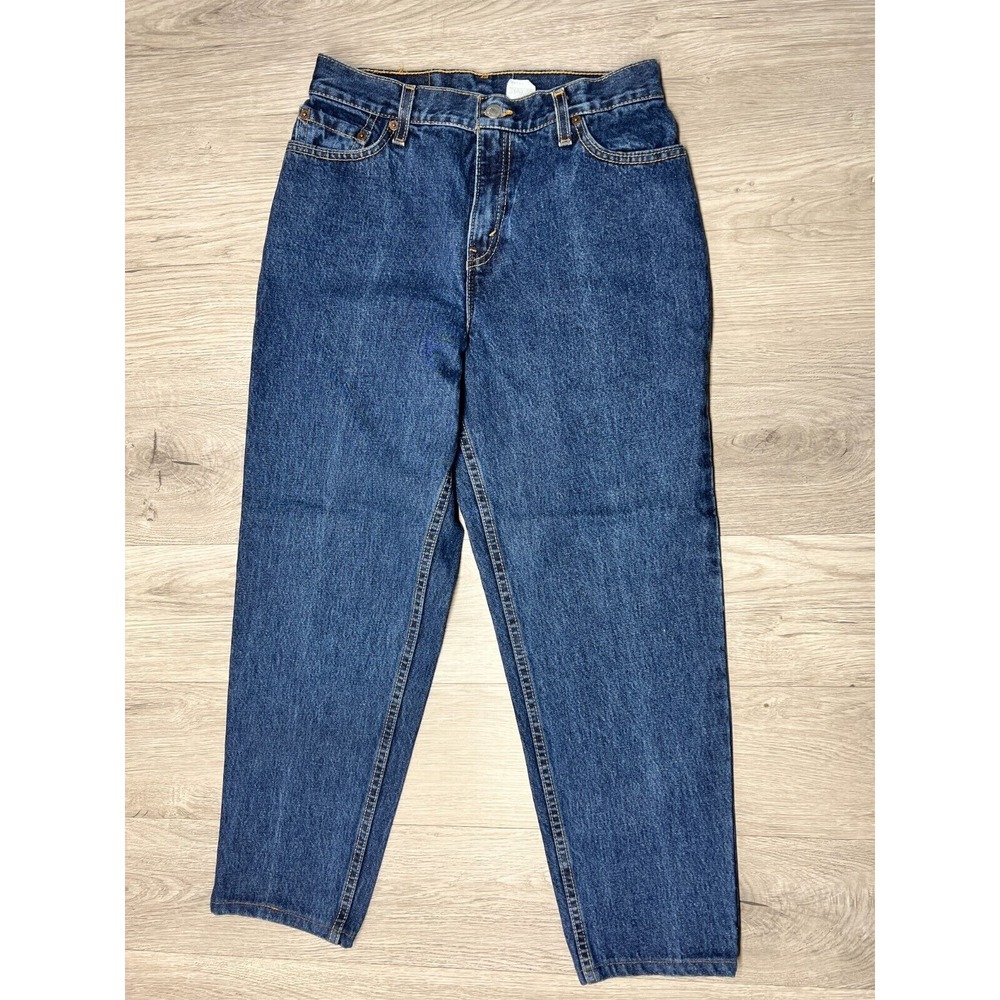 Levis 550 Mom Jeans Relaxed Fit Tapered‎ Skater Dark Wash USA Made Size 10 P Vtg